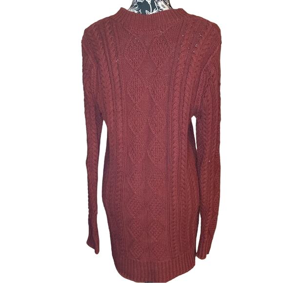 LL Bean Rustic Orange-Red Sweater - Picture 2 of 3